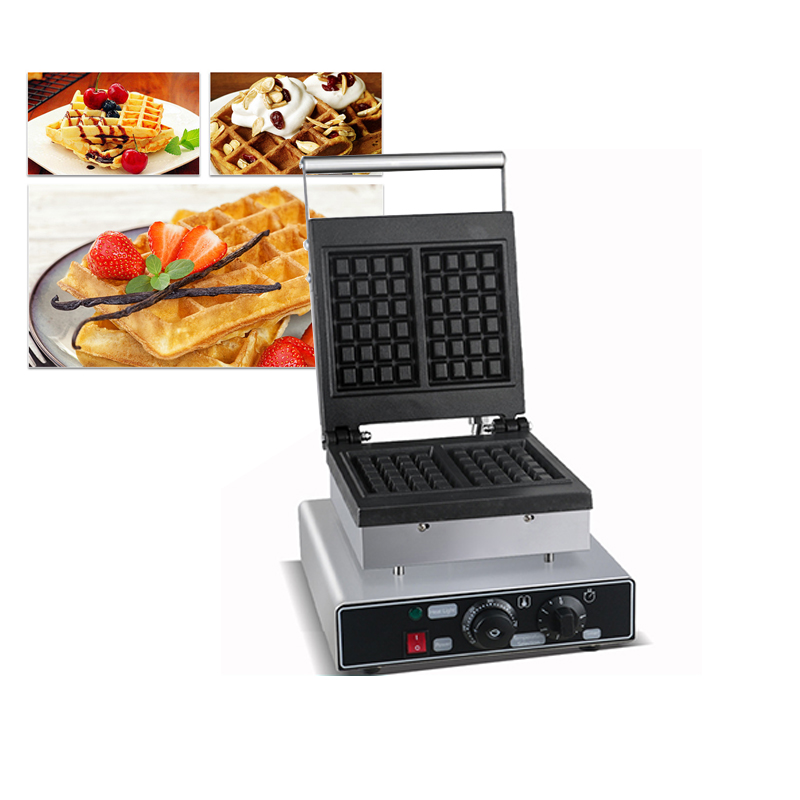 Waffle Iron Belgian - ماكينة صنع الوافل المربعة غير اللاصقة