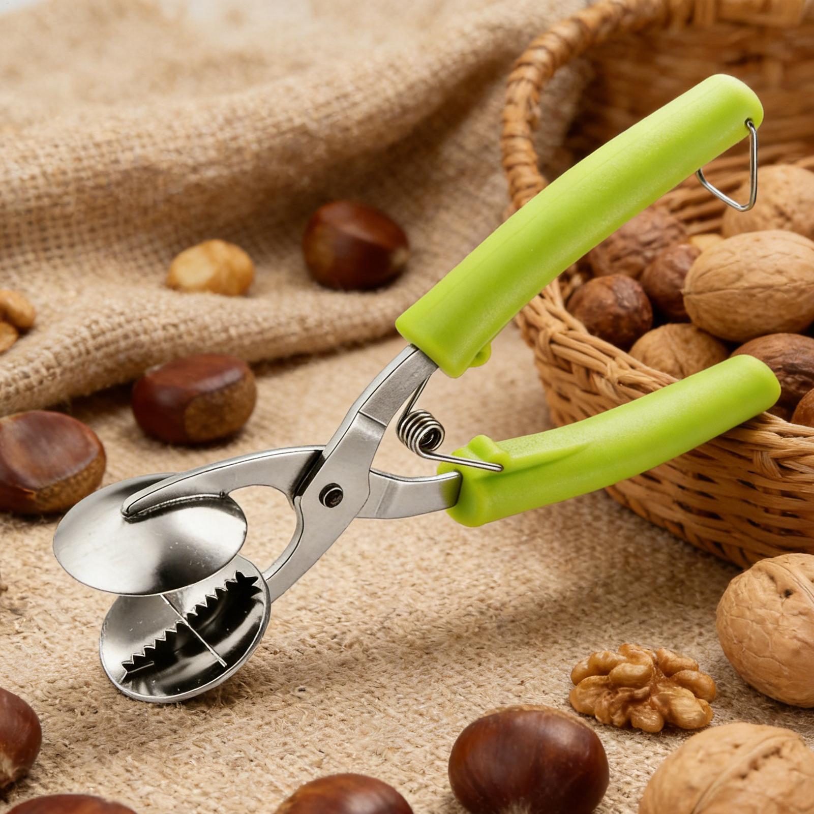 Kitchen Appliances Garage - أداة فتح الكستناء من الستانلس ستيل،