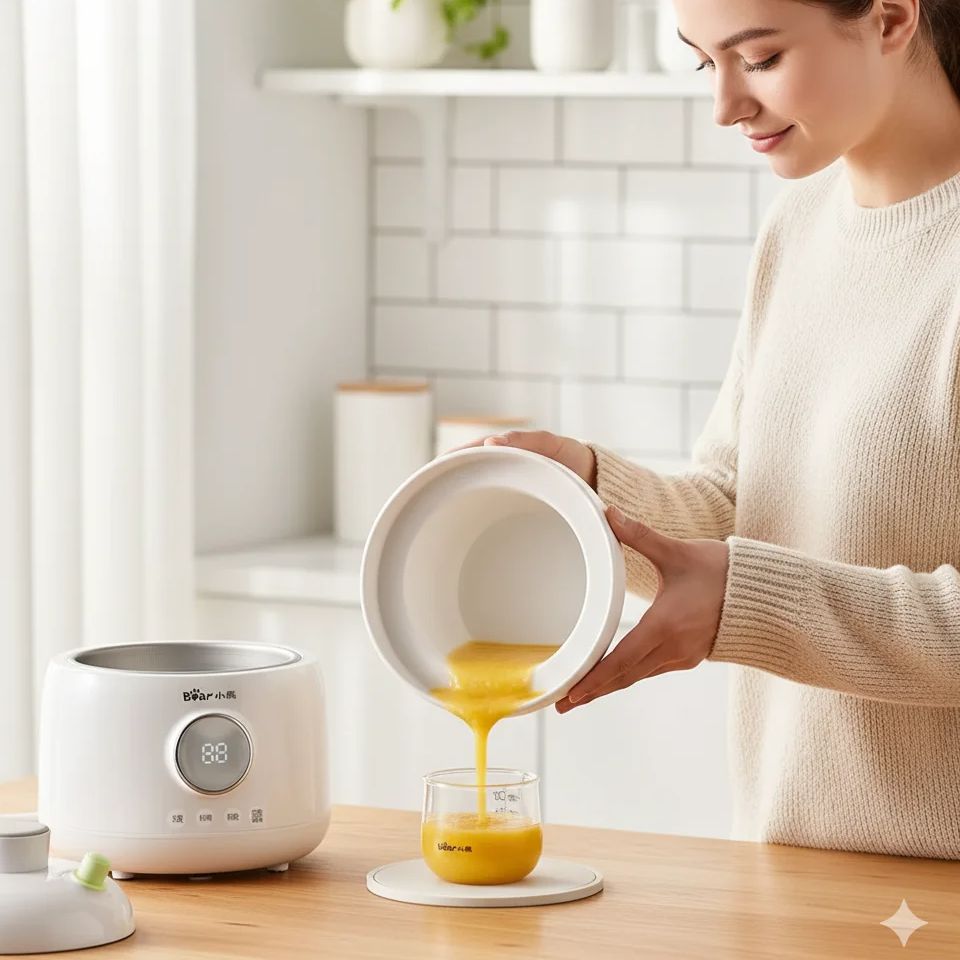 Slow Cooker Ceramic - الدب الطفل طباخ الطعام الكهربائية طباخ