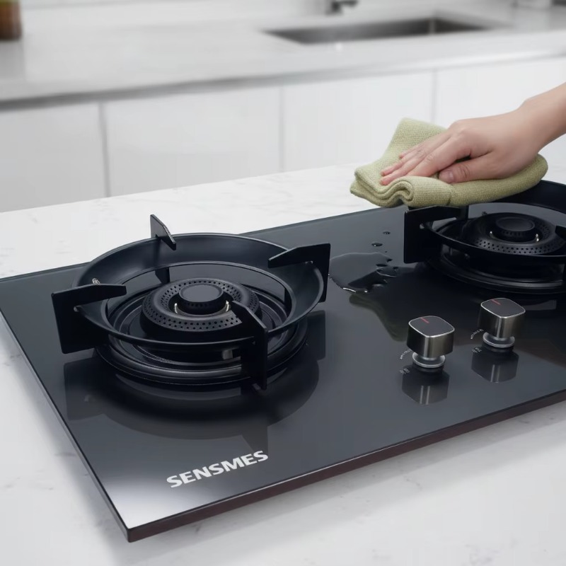 Kitchen Appliances In - موقد غاز مدمج بلوحت زجاجية سوداء