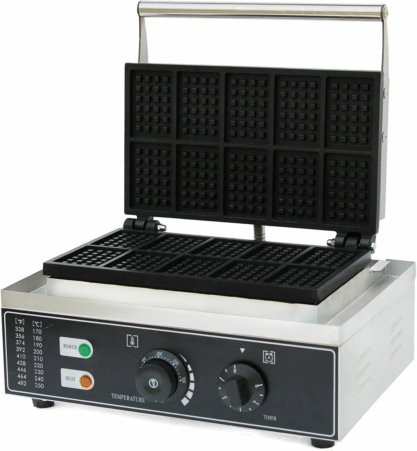 آلة صنع الوافل التجارية، 10 فت - مراجعة Waffle Iron Belgian وسعره