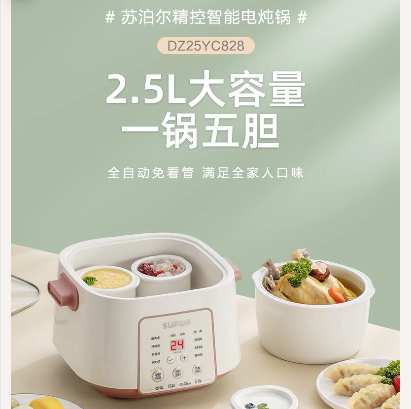 220 فولت SUPOR وعاء الحساء الك - مراجعة Slow Cooker Ceramic وسعره