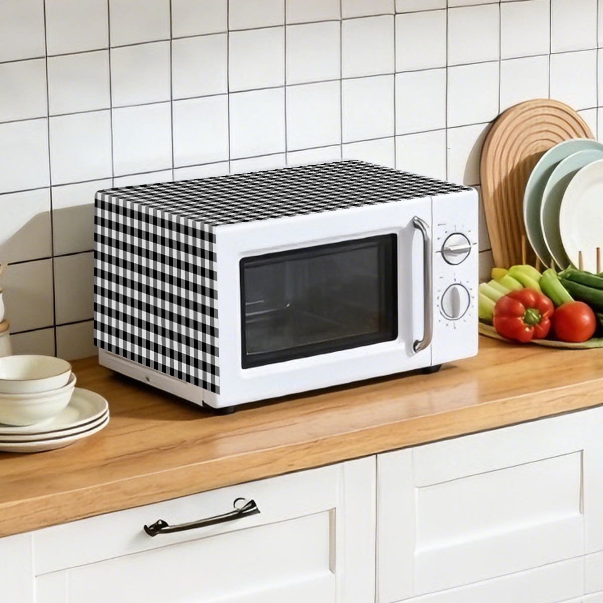 غطاء واقي للميكروويف بنقشة مرب - مراجعة Kitchen Appliances Japan وسعره