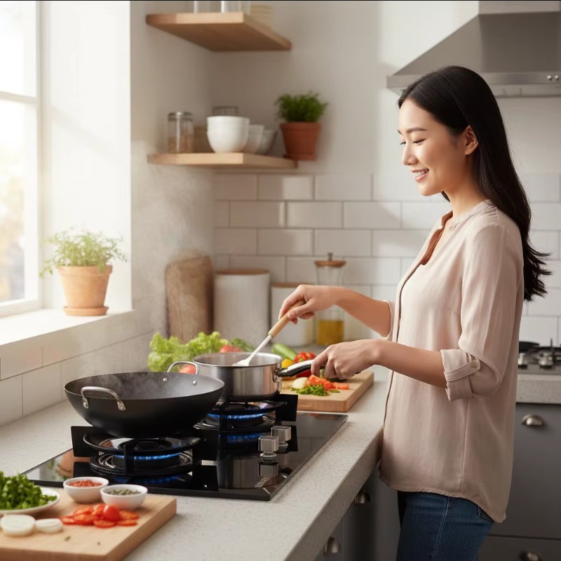 موقد غاز مدمج بلوحت زجاجية سود - مراجعة Kitchen Appliances In وسعره